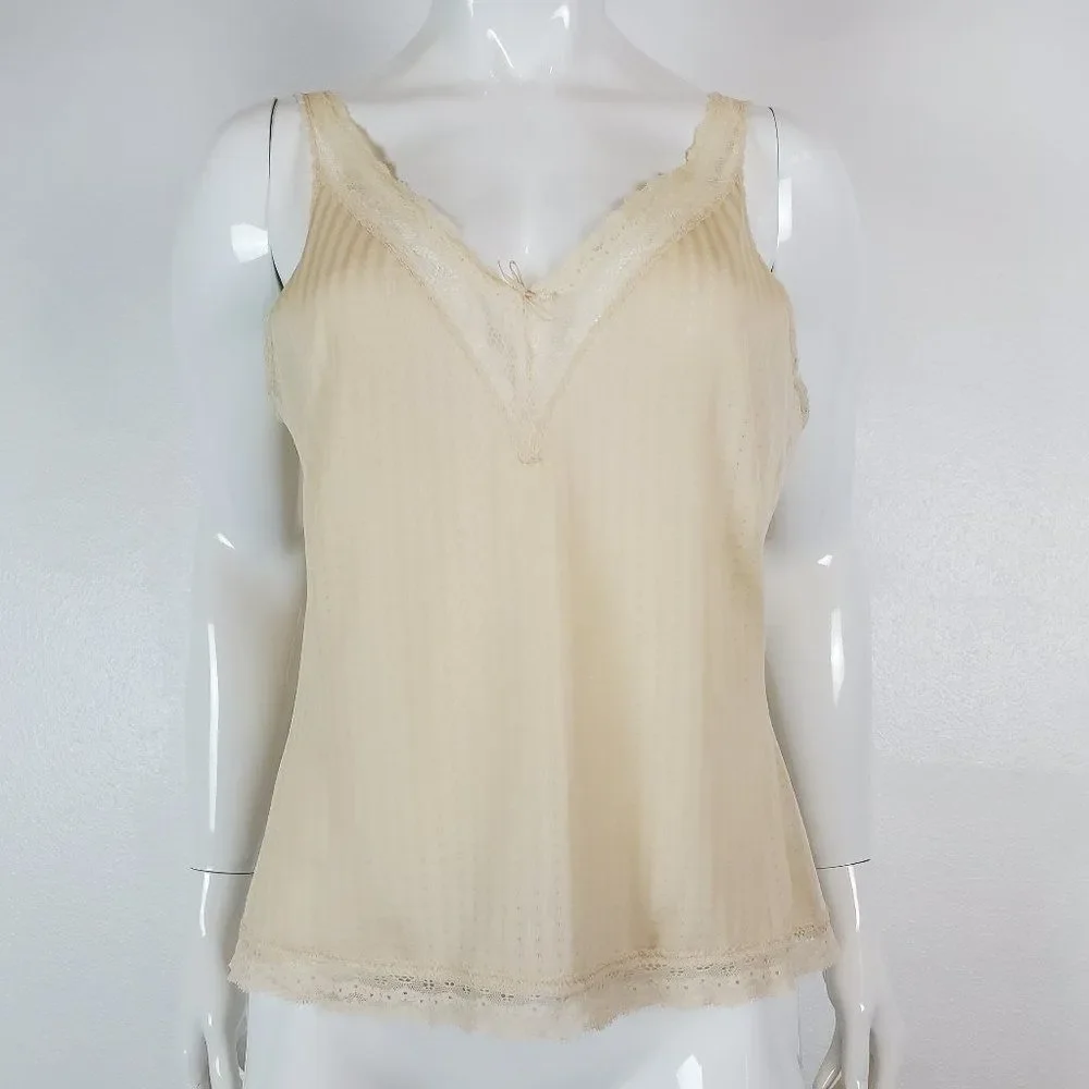 Vintage Beige Camisole Slip Tank - Picture 2 of 8